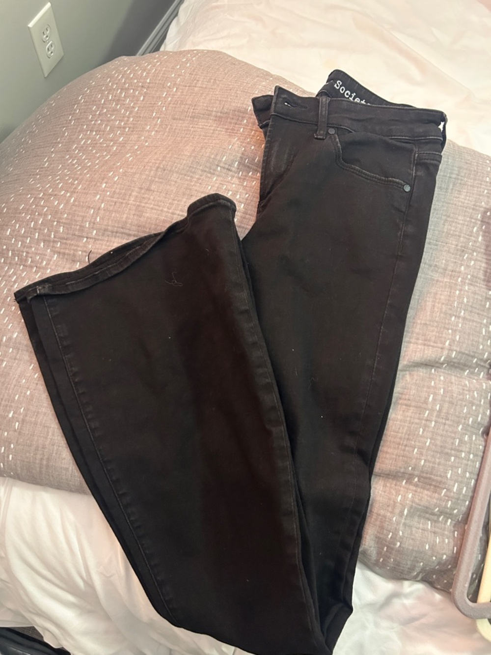 Articles of Society Black Flare Jeans - High Rise Wide Leg